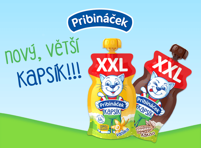 Pribináček Kapsík XXL – ještě větší porce oblíbené svačinky na cesty