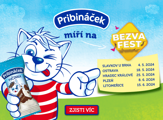 Pribináček na rodinnému festivalu Bezva Fest