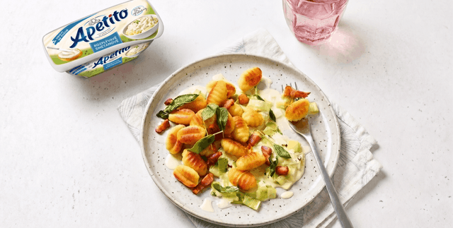 Gnocchi se sýrem a pórkem