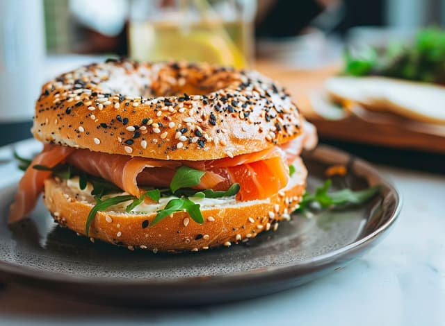 Lososový bagel s Bambino Original