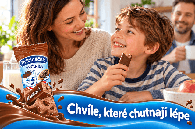 Kakaová novinka Pribináčka pro chvíle, které chutnají lépe