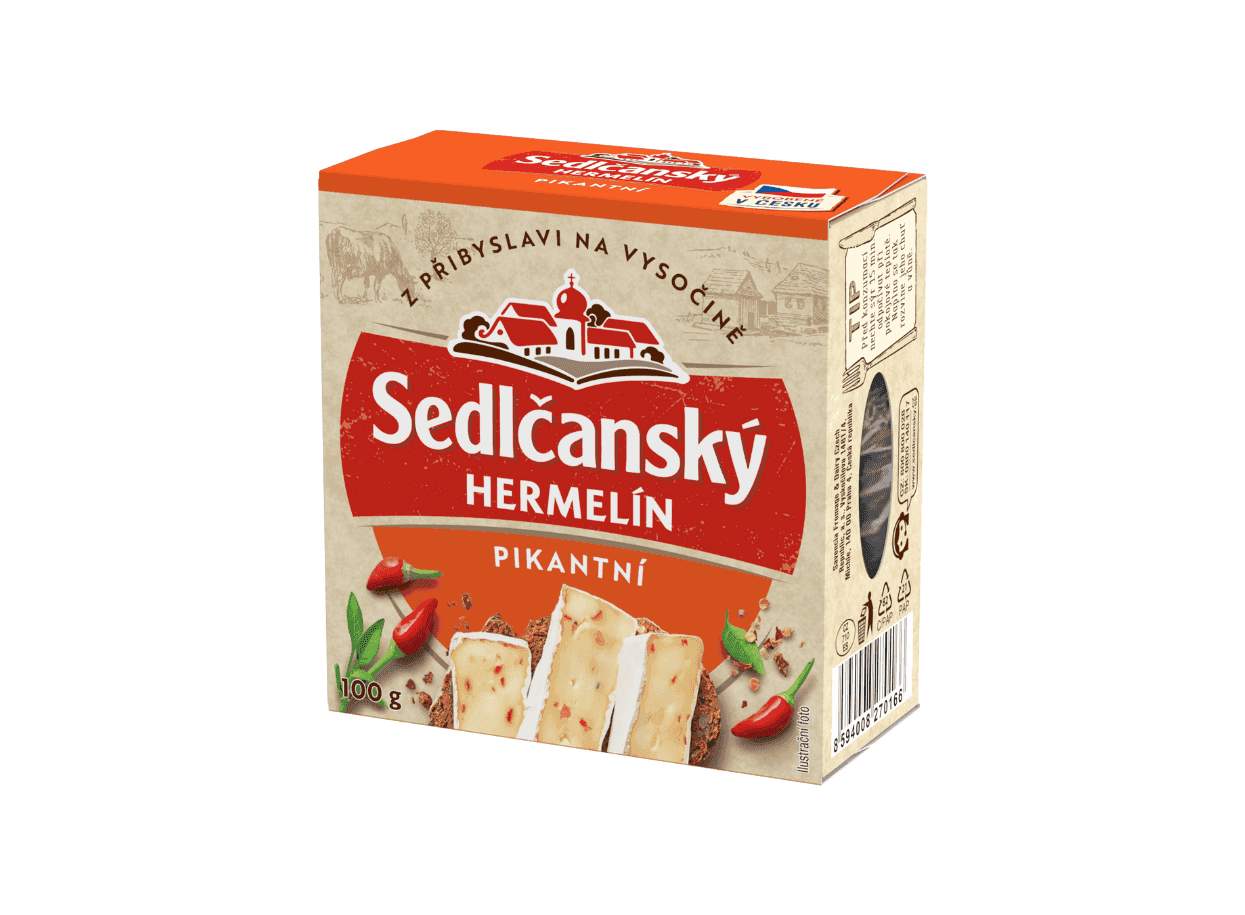 Sedlčanský Hermelín Pikantní 100g.png