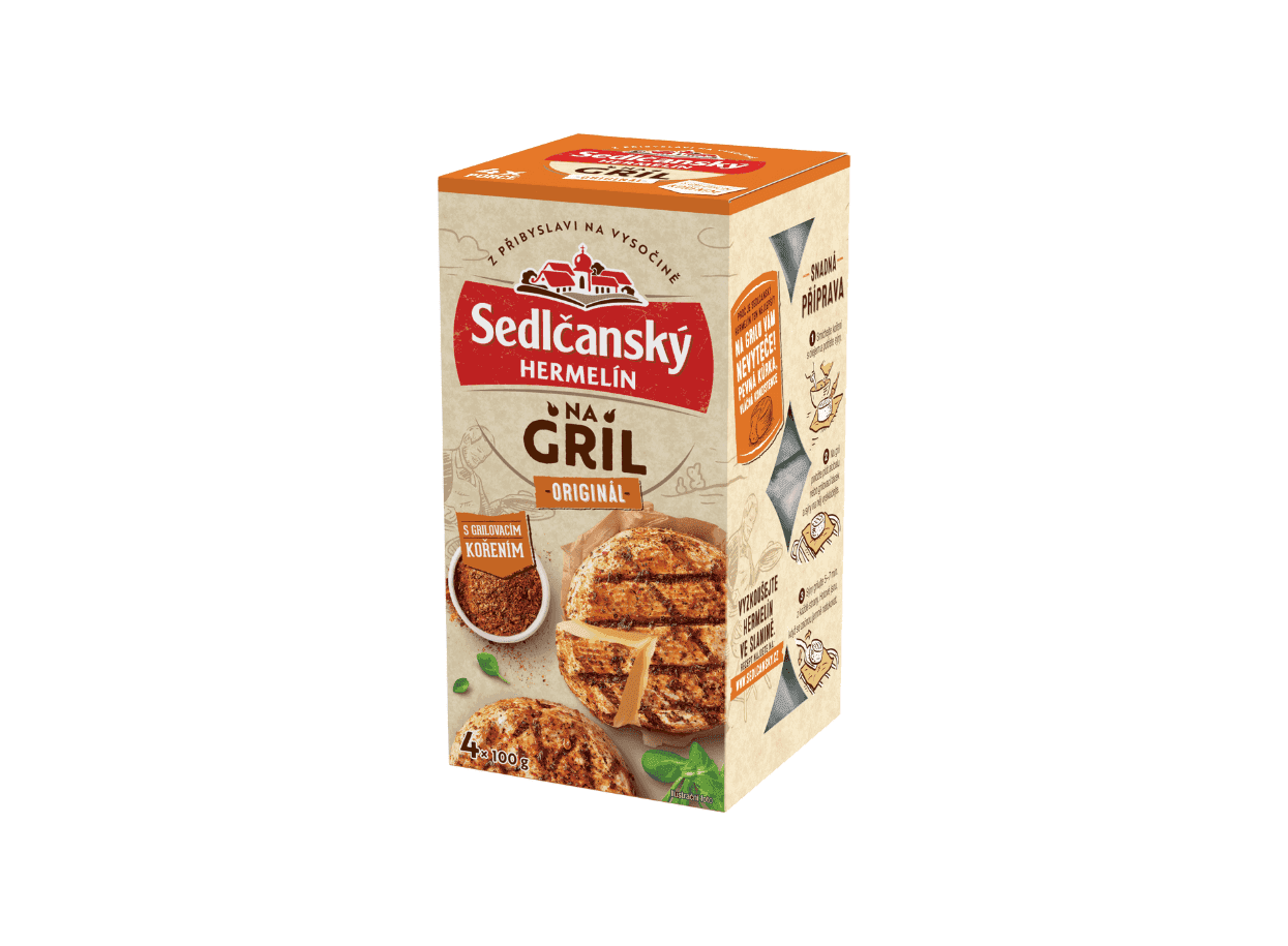 Sedlčanský Hermelín na Gril Originál s grilovacím kořením4x100g.png