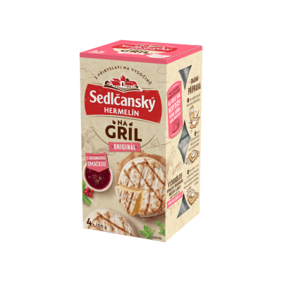 Sedlčanský Hermelín na gril Originál brusinka 4x100g.png